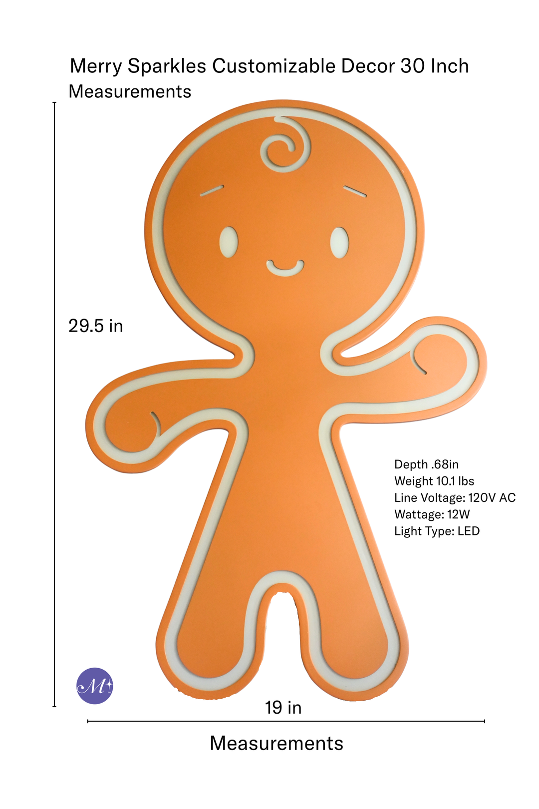 Gingerbread Outdoor Decor 30 Inch